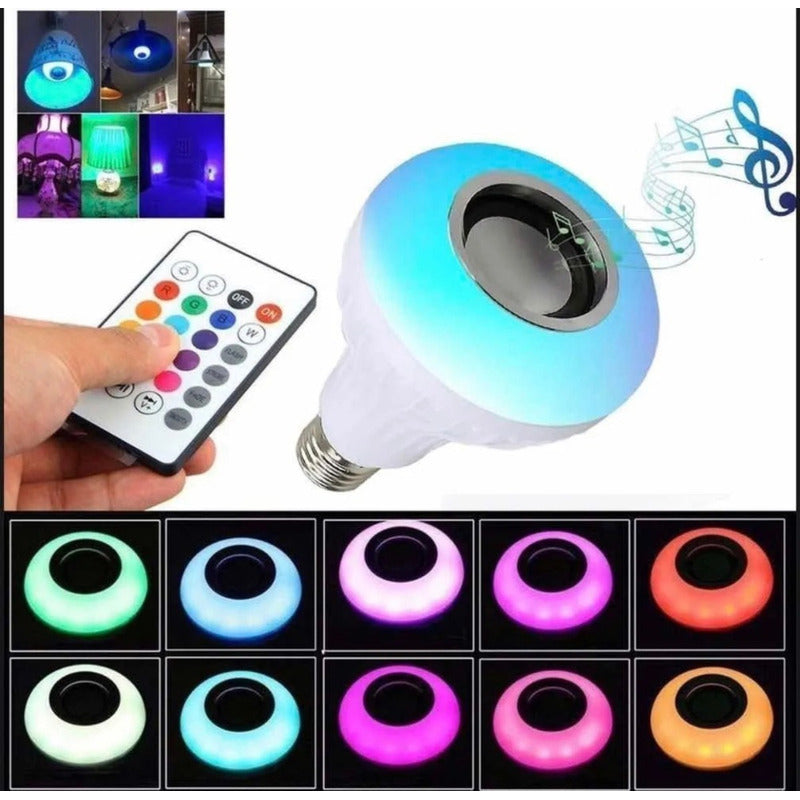 Bombillo Parlante Con Bluetooth Multicolores Súper Oferta. Color Blanco