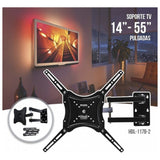 Soporte Base Pared Tv 14 - 55 Peso Max 50 Kg Color Negro