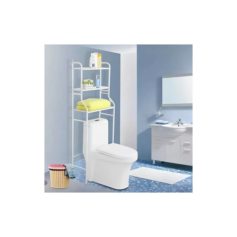 Organizador De Baño Estantería Mueble Ahorrador Espacio One Pixel Color Blanco