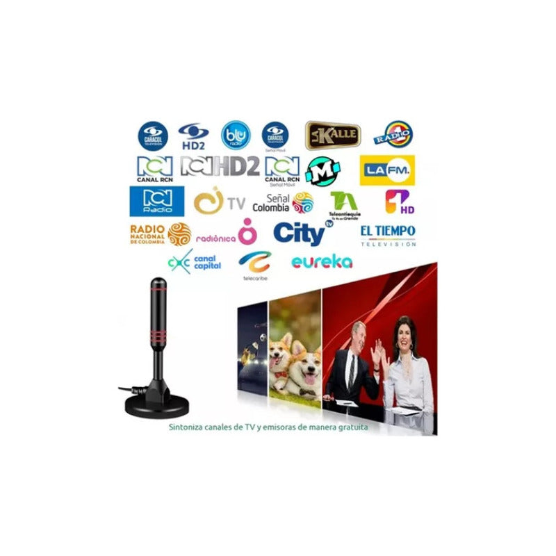 Antena Tdt Full Hd Interior Y Ext. Tv Digital 5 Metros