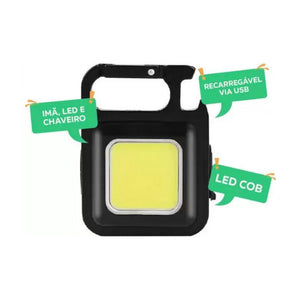 Mini Linterna Led Recargable Con Llavero Usb, Abredor Magnético