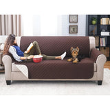 Forro Protector Sofa Doble Faz Negro Beige 3 Puestos