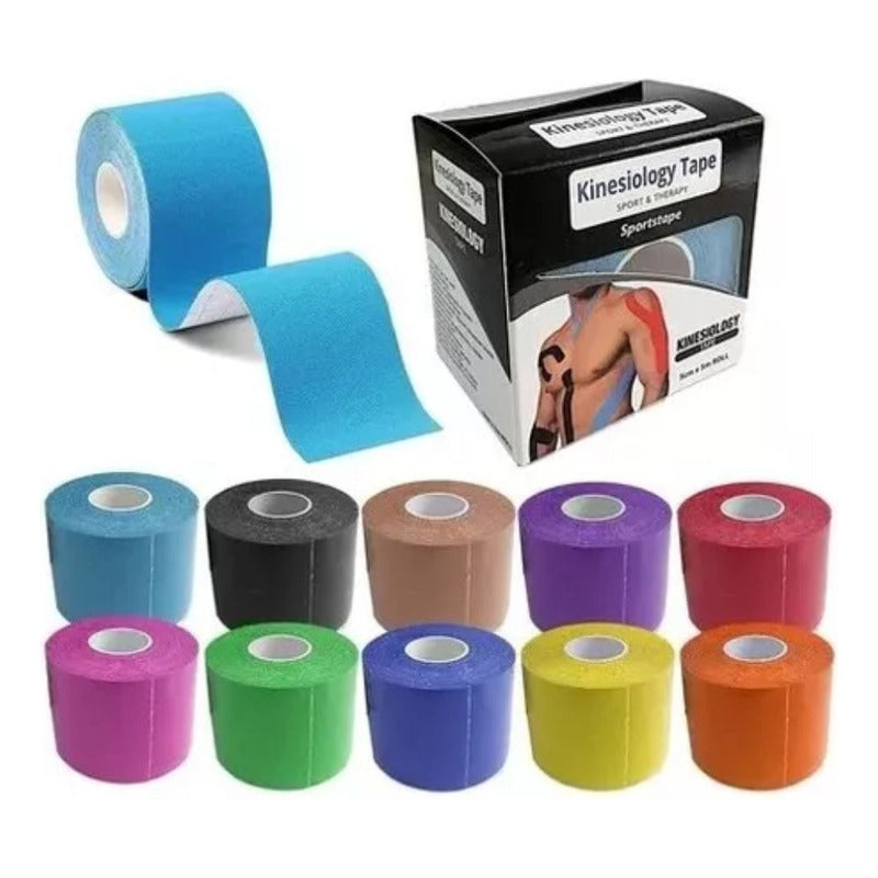 Rollo De Cinta Kinesiologica Neuromuscular Kinesiotape Color Colores