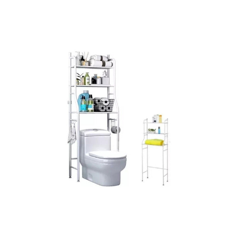 Organizador De Baño Estantería Mueble Ahorrador Espacio One Pixel Color Blanco