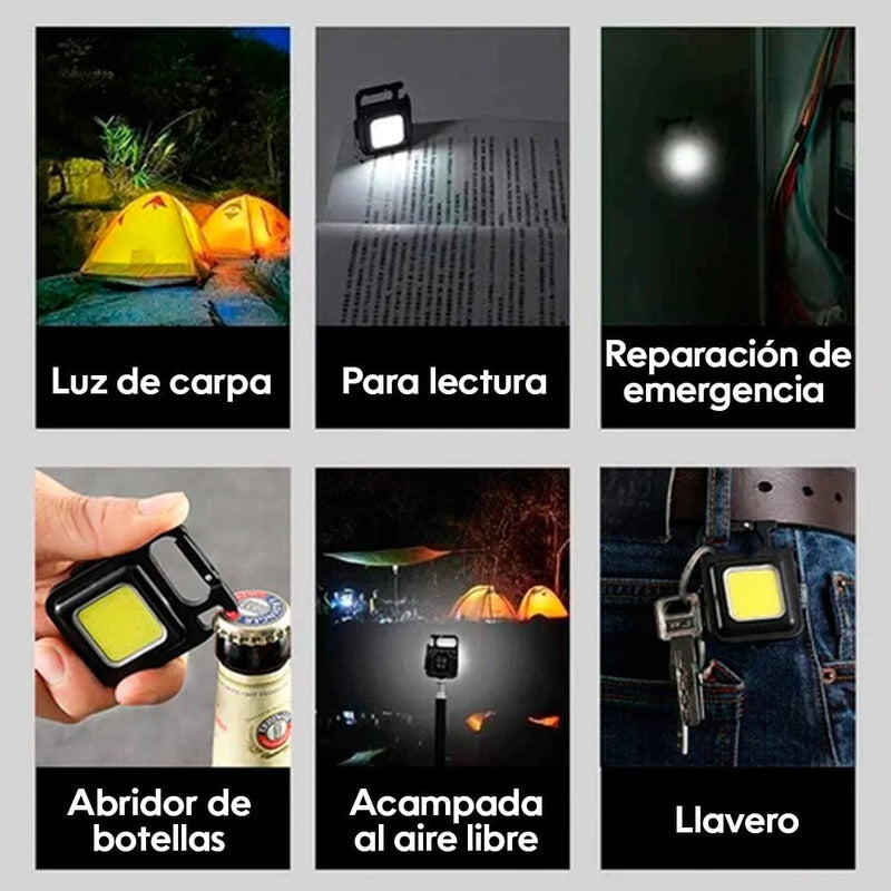 Llavero Linterna Led7 En 1 Recargable Magnético Multifunción