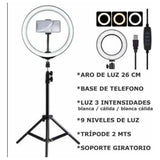 Aro De Luz Led Fotografía Selfie + Trípode + Control + Base