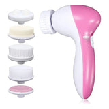 Spa Facial Mini Masajeador Electrico Para La Cara 5 En 1 Color Rosa Claro